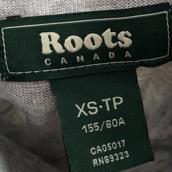 Roots Heathered Light Grey Lightweight Longsleeve Turtleneck Loose fit size XS - Picture 3 of 13